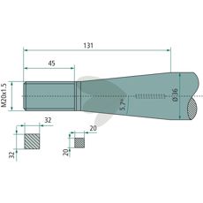 Bale spike conical nut Kverneland M20X1.5 - 53433