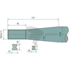 Bale spike conical nut Bressel & Lade, Desvoys M22X1.5