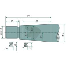 Bale spike with conical nut 55501, 181406