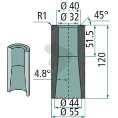 Weld bushing - 54594