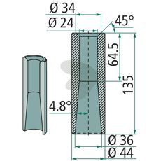 Weld bushing - 56017