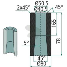 Weld bushing - 55402