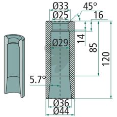 Weld bushing - 56021