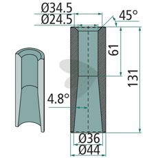 Weld bushing - 55867