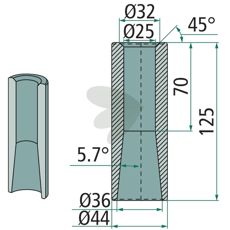 Weld bushing - 56015
