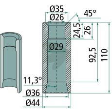 Weld bushing - 56024