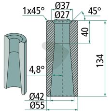 Weld bushing - 56025