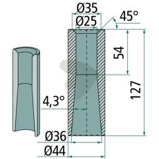 Weld bushing - 56026