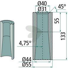 Weld bushing - 18100-33