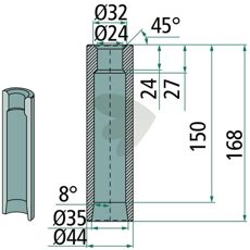 Weld bushing - 56028