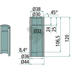 Weld bushing - 56029