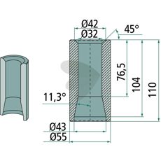Weld bushing - 56030