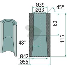 Weld bushing - 55851