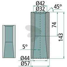 Weld bushing - 56033