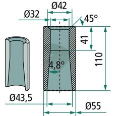 Weld bushing - 56038