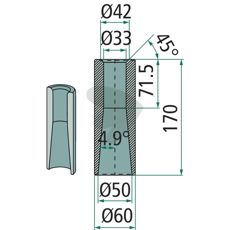 Welding bushing - 56040