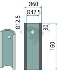 Welding bushing - 55659