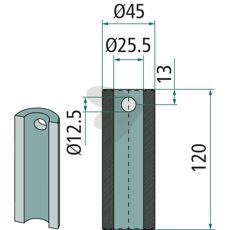 Welding bushing - 55493