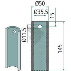 Welding bushing - 55475