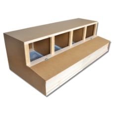 Nesting box 4 compartments front retrieval
