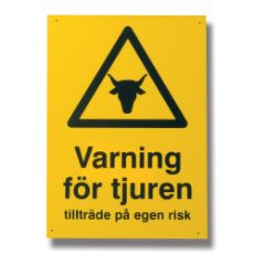 Sign Warning bull