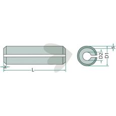 Tension sleeve 6x30 spring steel