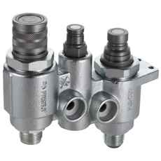 Flat-Face Quick Coupling Block 1/2" 4Bd Faster