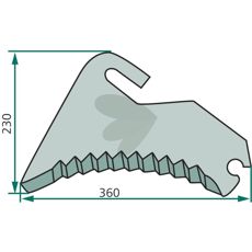 Knife for round baler - CKN00014N