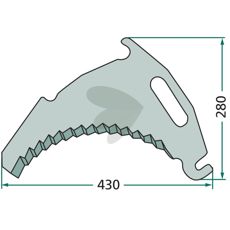 Knife for cutting trailer - 002276 B