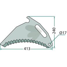Knife for cutting trailer - 002695 B