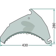 Knife for cutting trailer - 002777 B