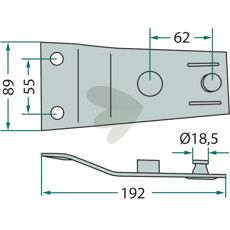 Blade holder Thickness 5 mm