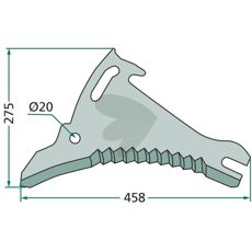 Knife for cutting carriage - 01-076260