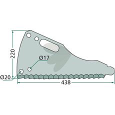 Knife for cutting trailers - 02-008640