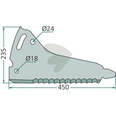 Knife for cutting trailers - 02-049211