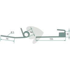 Pick-up pin Mengele 155 mm 02-049218