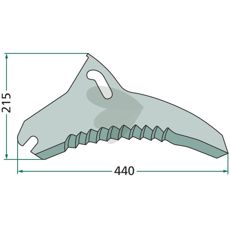 Knife for cutting trailers - 02-067987