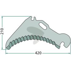 Knife for cutting trailers - 02-112586