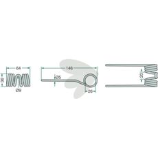 Pick-up pin Mengele 146 mm