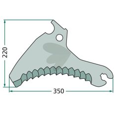 Knife for round baler - 3005891
