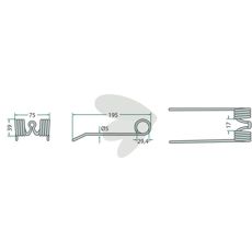 Pick-up pin Mengele 195 mm - 06-715303