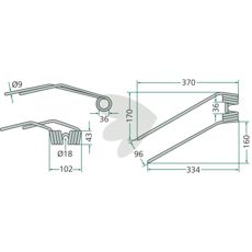 Wheel pin Deutz Fahr (Kverneland) 370mm
