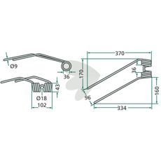 Spring tines rotor tedder cream