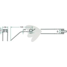 Rake tine Deutz Fahr (Kverneland) 530 mm