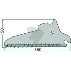 Knife for cutting trolley - 1.1333.155.138.01