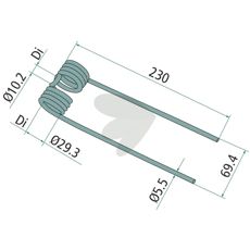 Pick-up pin externally Welger 230mm 0940527200