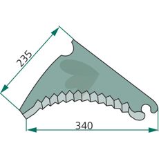 Knife for round baler - 982210500