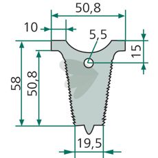 Toothed finger plate 1002331