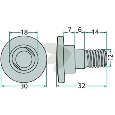 Blade screw 503175, 011064