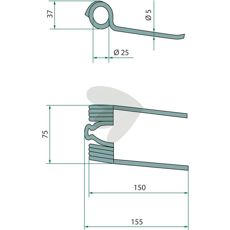 Pick-up stick JF - Stoll, Stoll - JF 155 mm